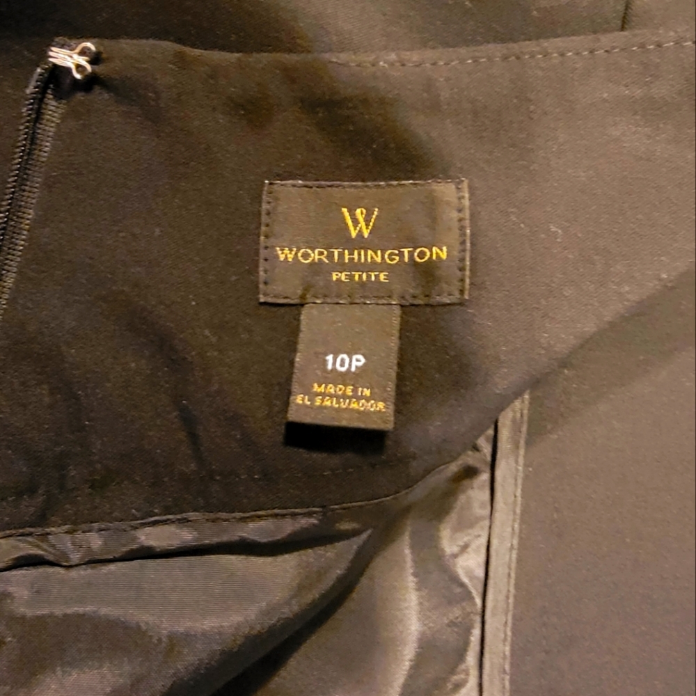 Worthington Black, Size 10P, Lined Pencil Skirt